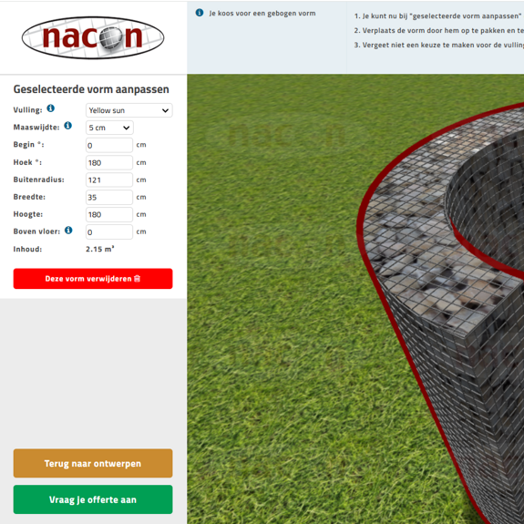 ronde schanskorf ontwerpen